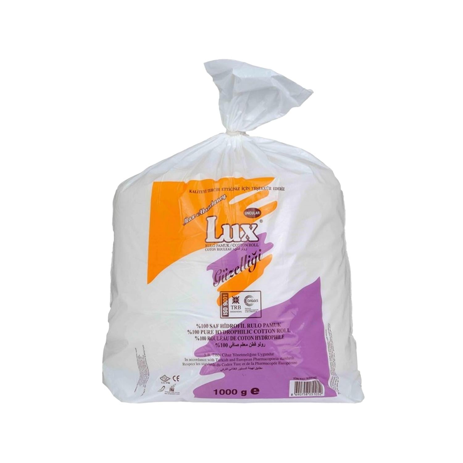 Lux Saf Hydrophilic Cotton Roll 1000g - Absorbent Hygiene Supplies for Baby Care & Household Use Lux Saf Hydrophilic Cotton Roll 1000g - Absorbent Hygiene Supplies Lux Saf Hidrofil Rulo Pamuk, hydrophilic cotton roll, absorbent cotton products, hygiene supplies, natural cotton rolls, baby care essentials, household cleaning supplies, personal hygiene products, Lux Saf, cotton hygiene products