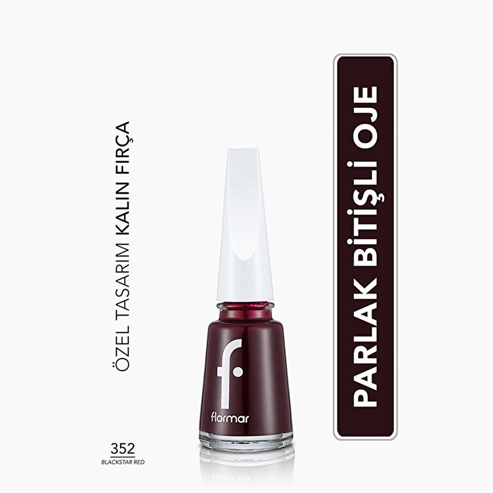 Flormar Blackstar Red Nail Enamel - Long-Lasting, Vibrant Nail Color with Nail Care Benefits - view 5