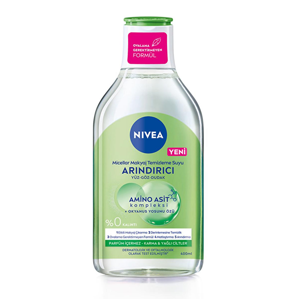 Nivea Micellar Makeup Remover - Gentle, Effective, No-Rinse Solution for Sensitive Skin - 13.53 fl oz - Makeup Remover
