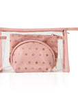 Eklips 3-Piece Handbag Set - PVC Clear Outer Bag with Faux Leather Inner Bags Eklips 3-Piece Handbag Set - Stylish & Organized handbag set, PVC handbag, faux leather bags, clear purse, multi-compartment bag, women's accessories, fashion handbags, organized carry, stylish bags, coordinated bags, PVC material, faux leather, various sizes, handbag organization, fashion accessories, women's handbags