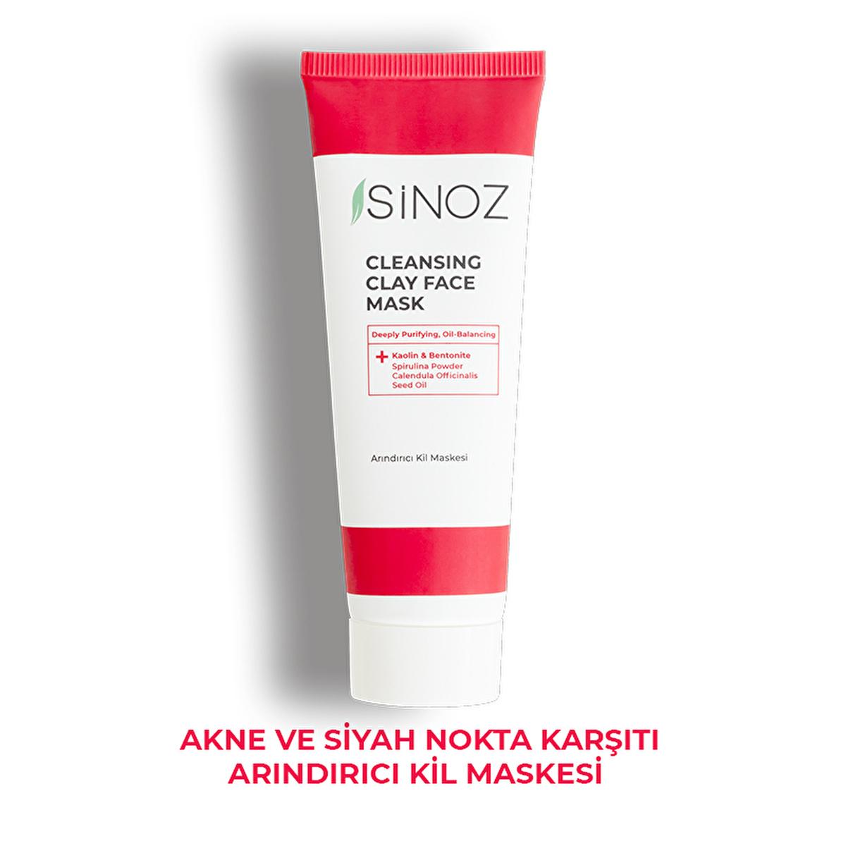 Sinoz Acne & Blackhead Purifying Facial Mask: Deep Pore Cleansing, Oil Control, and Natural Extracts for Clearer Skin Sinoz Acne Mask: Purify Pores & Clear Blackheads - Natural Formula acne face mask, blackhead removal mask, pore cleansing mask, oily skin mask, deep cleansing face mask, natural clay mask, facial treatment for acne, skin purifying mask, acne treatment, blackhead treatment, pore minimizer, oil control, kaolin clay, calendula extract, cucumber extract, chamomile extract, facial mask, skin care