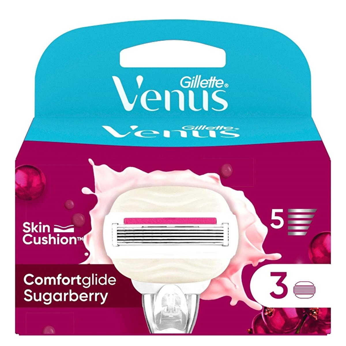 Gillette Venus ComfortGlide Sugarberry: Experience Silky Smooth Skin with this Dermatologically Tested Women's Razor (Includes 3 Blade Refills) Gillette Venus ComfortGlide: Smooth Shave Razor for Women Gillette Venus razor, women's razor, razor for sensitive skin, smooth shave razor, Sugarberry scented razor, Venus ComfortGlide, women's shaving, razor blade refills, dermatologically tested razor, razor with lubrication, Venus razor, women's hair removal, shaving, personal care, beauty, smooth skin, comforta