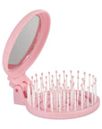 ProCo Beauty Macaron Hairbrush with Mirror, Compact Travel Size