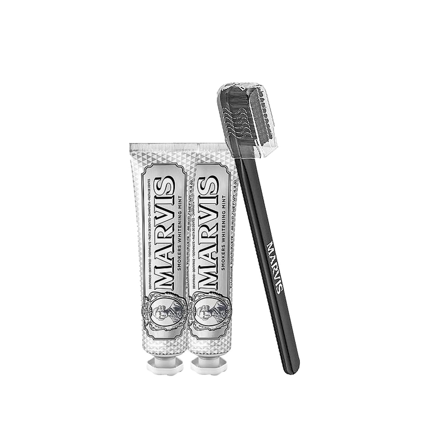 Marvis Whitening Mint Toothpaste - 2 Pack w/ Toothbrush: Achieve a Brighter, More Confident Smile with Superior Teeth Whitening! Marvis Whitening Mint Toothpaste - Whiter Teeth & Fresh Breath whitening toothpaste, mint toothpaste, teeth whitening, Marvis toothpaste, oral hygiene products, teeth whitening toothpaste, best whitening toothpaste, mint flavored toothpaste, toothpaste, teeth whitening, oral care, dental hygiene, mint flavor, fresh breath, toothbrush included, 2-pack, value pack, beauty, personal
