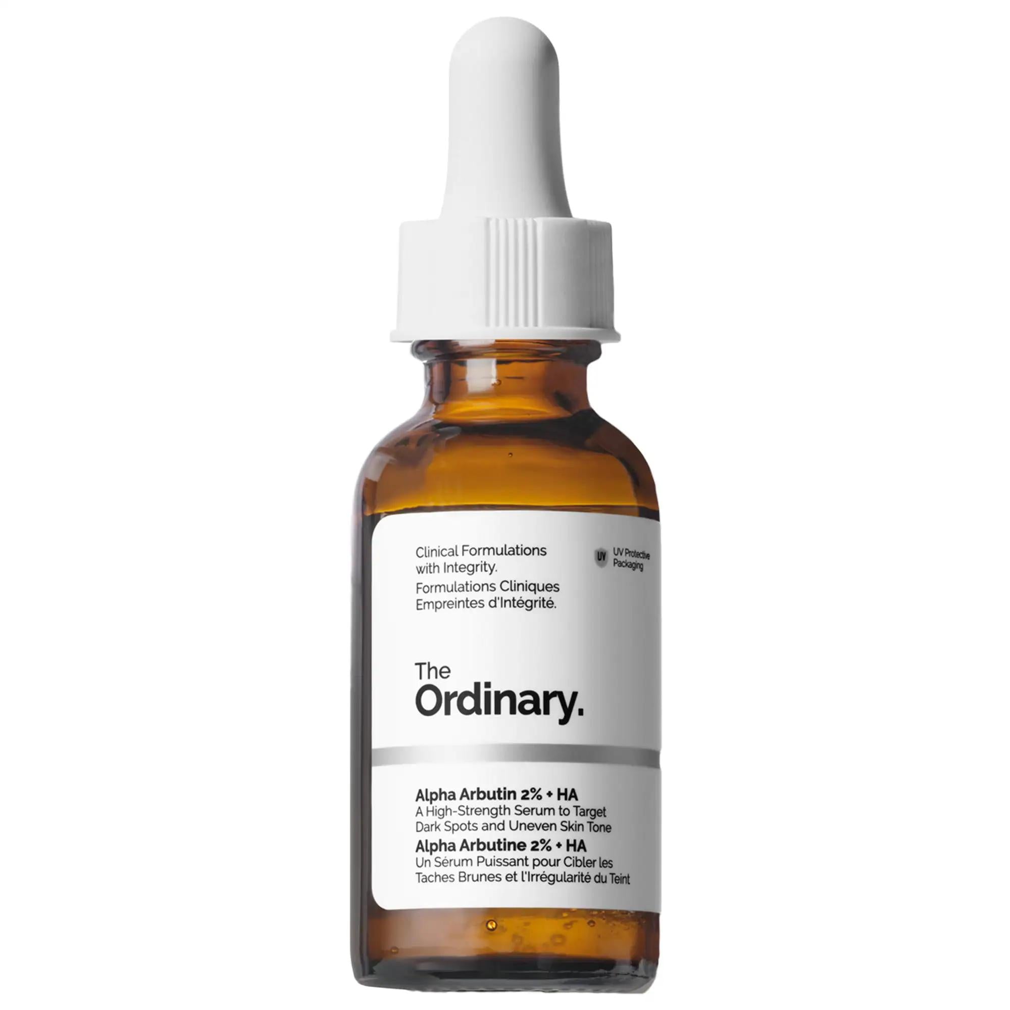The Ordinary Alpha Arbutin 2% + HA Hyperpigmentation Serum - Vegan, Cruelty-Free, Gluten-Free Dark Spot Corrector for All Skin Types Alpha Arbutin 2% + HA Serum - Vegan, Cruelty-Free Dark Spot Corrector Hyperpigmentation Serum, Alpha Arbutin Serum, Hyaluronic Acid Serum, Vegan Skincare, Gluten-Free Skincare, Cruelty-Free Skincare, Dark Spot Corrector, Even Tone Skin Serum, Lightweight Serum for All Skin Types, Skincare for Normal Skin, Skincare for Dry Skin, Skincare for Combination Skin, Skincare for Oily