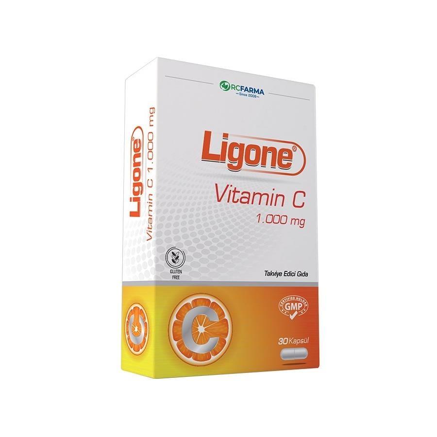 Ligone Vitamin C 1000 mg Daily Support Supplement 30 Capsules