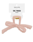 Eklips Ribbon Claw Clip Elegant Cream Hair Accessory