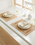 Ocean Home Jute Placemats Set of 2: Natural Woven Table Mats, Eco-Friendly & Biodegradable, Rustic Bohemian Dining Decor, 17.7x13.8 inches Ocean Home Jute Placemats - Natural, Eco-Friendly Table Decor jute placemats, natural placemats, biodegradable placemats, rustic table decor, bohemian table setting, eco-friendly placemats, woven placemats, table mats, dining placemats, placemats, jute, natural fiber, table decor, dining, kitchen, home decor, rustic decor, bohemian decor, eco-friendly, sustainable, biode