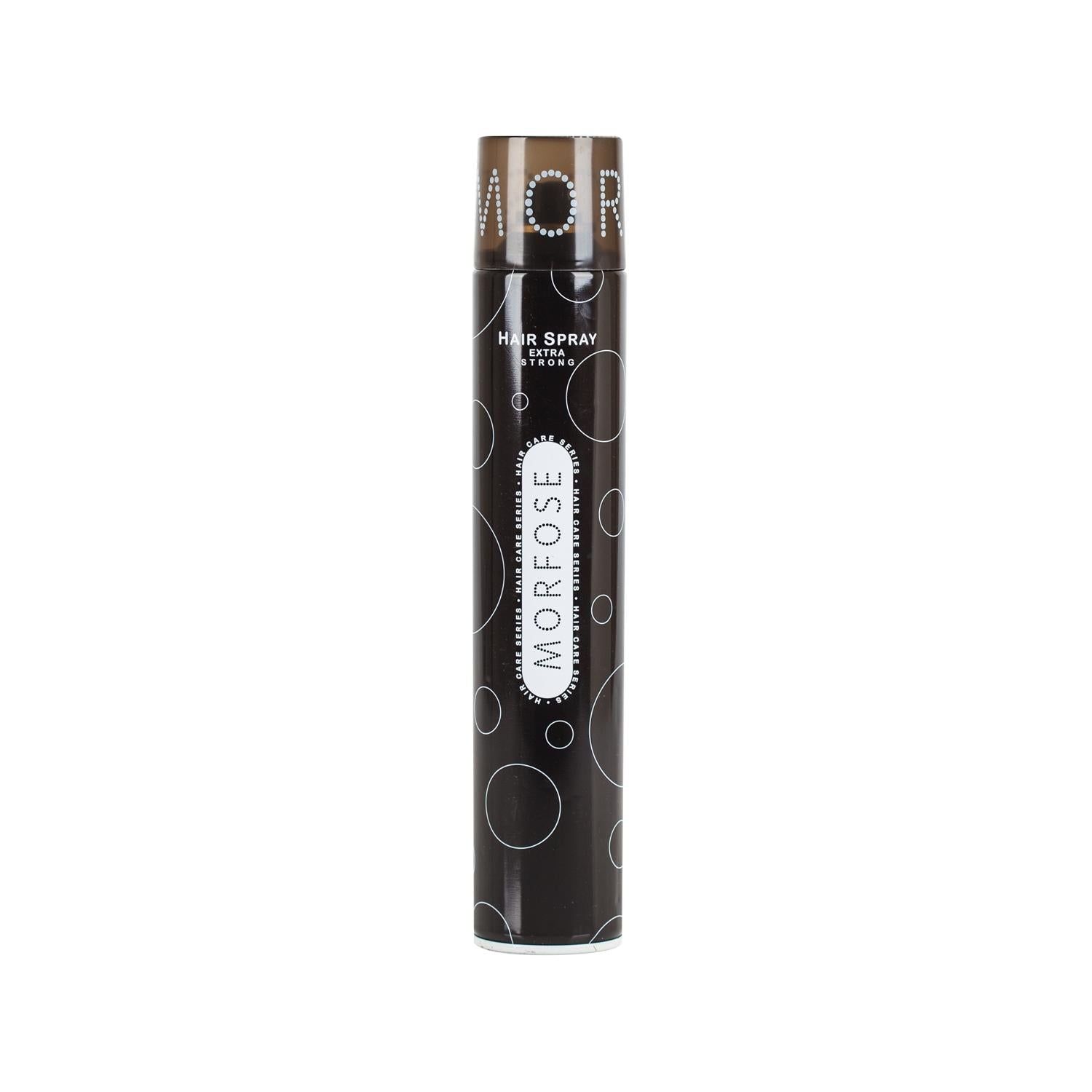 Morfose Extra Strong Black Hair Spray 400ml - Long-Lasting Styling for All Hair Types Morfose Extra Strong Hair Spray - Long-Lasting Hold hair spray, strong hold hair spray, black hair spray, aerosol hair spray, extra strong hair styling, long-lasting hair styling, hair care, styling products, men's grooming, women's grooming, Morfose
