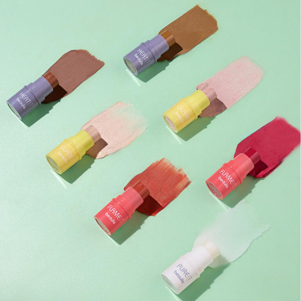 Beaulis Mini Stick Blush - Portable Makeup for Natural Flush, Easy Touch-Ups - Sun Kissed - Blush