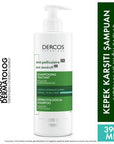 Vichy Dercos Anti-Dandruff Shampoo: Salicylic Acid & Octopirox Treatment for Oily Hair, Itchy Scalp Relief - Paraben Free, 13.2 fl oz Vichy Dercos Anti-Dandruff Shampoo - Oily Hair & Itch Relief anti-dandruff shampoo, shampoo for oily hair, paraben-free shampoo, dandruff treatment, itchy scalp relief, salicylic acid shampoo, seboregulation shampoo, Vichy Dercos shampoo, kepek karşıtı şampuan, shampoo for seborrheic dermatitis, anti dandruff, oily hair, paraben free, itchy scalp, salicylic acid, seboregulati