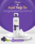 Dove Acai Oil Body Wash 200ml - Creamy Foam Cleanser | Nourishing