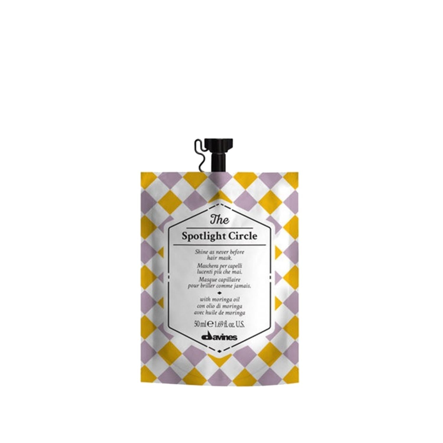 Davines The Spotlight Circle Mat Hair Care Mask 50ml - Nourishing & Shine Enhancing for Matte Hair Davines Hair Care Mask for Matte Hair - 50ml Hair care mask, Nourishing hair mask, Shine-enhancing hair products, Davines The Spotlight, Matte hair solutions, Hair nourishment, Hair shine, Dry hair care, Damaged hair repair, Hair manageability, Hair health, Hair treatment, Hair care routine, Travel-sized hair care