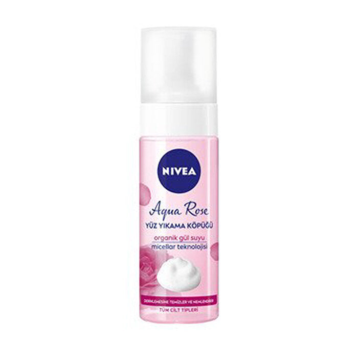 Nivea Aqua Rose Face Wash Foam 150ml - Gentle Cleansing | Soft Foam