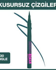 Maybelline Hyper Precise All Day Liquid Eyeliner - 730 Jungle Green, Smudge-Proof, Long-Lasting, Easy Application Maybelline Jungle Green Eyeliner: Long-Lasting, Smudge-Proof liquid eyeliner, green eyeliner, long-lasting eyeliner, smudge-proof eyeliner, Maybelline eyeliner, precise eyeliner, jungle green liquid liner, all day eyeliner, easy to apply eyeliner, waterproof eyeliner, eyeliner, green liner, all-day wear, smudge resistant, precise application, vibrant color, beauty, cosmetics, eye makeup, makeup,
