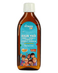 Vitago Kids Omega-3 Fish Oil Syrup with Vitamins A, D3, E, K2 - Delicious Orange Flavor for Brain Development & Immunity - 150ml Vitago Kids Omega-3: Brain & Immunity Support with Vitamins kids omega 3, fish oil for children, vitamin D3 for kids, vitamin A for children, vitamin k2 for kids, omega 3 syrup, fish oil with orange flavor, children's multivitamins, brain development supplements, immunity support for kids, Omega-3, fish oil, vitamin D, vitamin A, vitamin K, syrup, children's health, brain developm