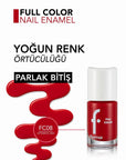 Flormar Full Color Nail Polish High Pigment Optimistic Red