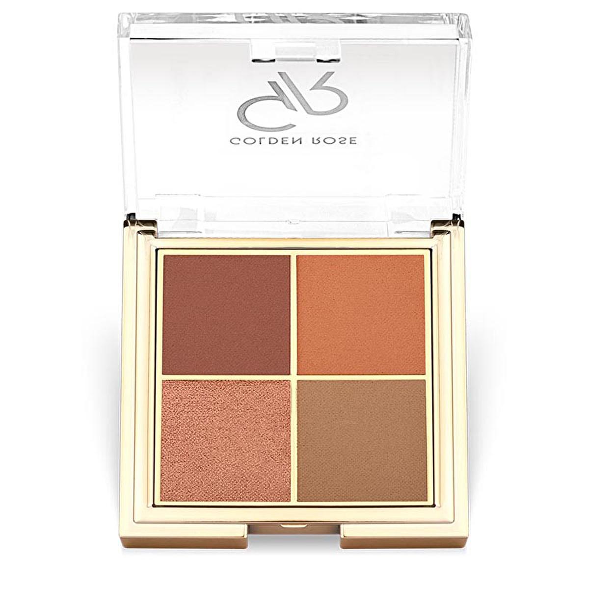 Golden Rose Quattro Eyeshadow Palette 05 Red Brick - 4 Shades Makeup Palette for Versatile Eye Looks Golden Rose Quattro Eyeshadow Palette - 4 Shades for Every Look Eyeshadow Palette, Quattro Eyeshadow, Red Brick Eyeshadow, Makeup Palette, Golden Rose Cosmetics, Cosmetics, Makeup, Eye Shadow, Beauty Products, Makeup Essentials, Eyeshadow, Palette, Golden Rose, Red Brick, Satin Finish, Matte Finish, Shimmer Finish, Pearl Finish
