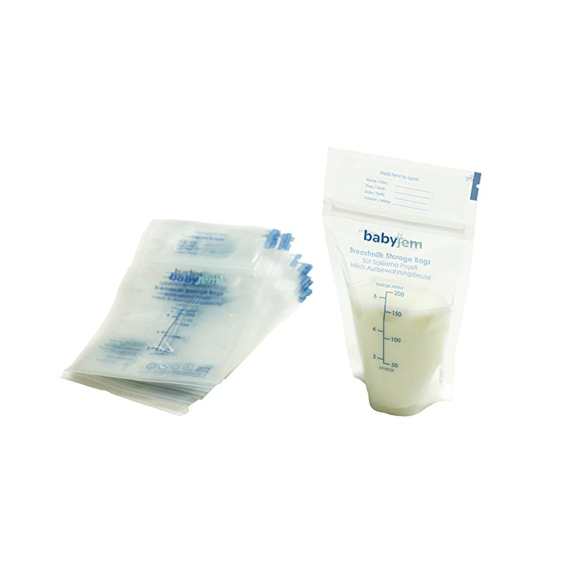 Babyjem Breast Milk Storage Bags - Sterile, BPA-Free, Airtight & Self-Standing - 25 Count Babyjem Breast Milk Storage Bags - Sterile & BPA-Free breast milk storage bags, sterile breast milk bags, BPA-free breast milk storage, airtight breast milk bags, self-standing breast milk storage, Babyjem, new mom essentials, baby products, breastfeeding support, safe storage solutions