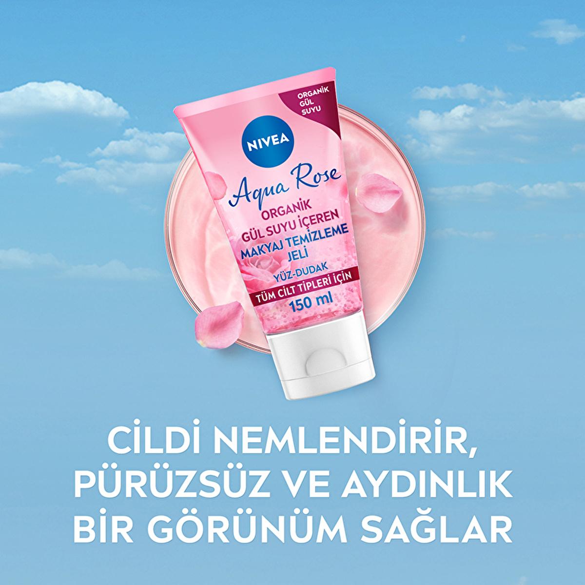 Nivea Aqua Rose Makeup Cleansing Gel - Hydrating, Gentle, Dermatologically Tested - 5.07 fl oz Nivea Aqua Rose Makeup Cleansing Gel - Hydrating & Gentle makeup cleansing gel, Nivea Aqua Rose, organic rose water, hydrating cleanser, dermatologically tested, gentle makeup removal, long-lasting hydration, sensitive skin friendly, skincare routine, face cleansing, Nivea, cosmetics, beauty products