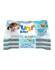 Uni Baby Active Toddler Wet Wipes for 24+ Months 3x15 Pack