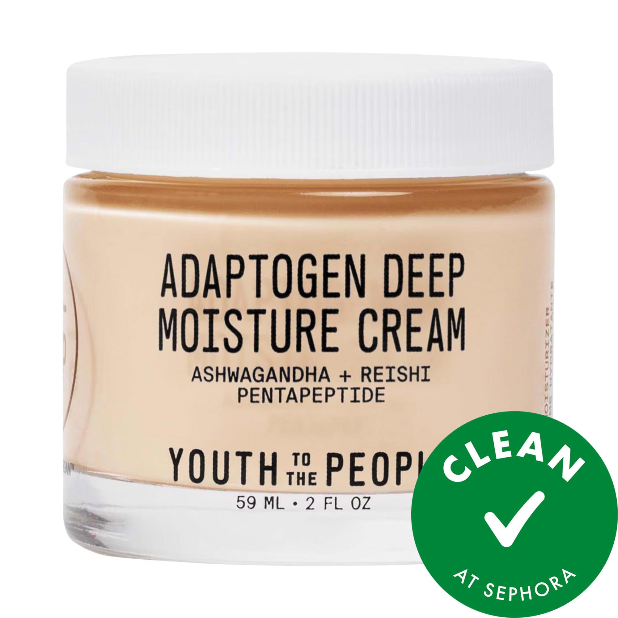 Adaptogen Deep Moisturizing Cream with Ashwagandha + Reishi Mushroom - Vegan, Cruelty-Free Face Moisturizer for Dry, Sensitive Skin Adaptogen Moisturizing Cream - Vegan & Cruelty-Free moisturizing face cream, vegan skincare, cruelty-free skincare, adaptogenic skincare, dry skin relief, sensitive skin care, vegan moisturizer, cruelty-free moisturizer, face cream, skincare, natural skincare, ethical skincare, squalane, ashwagandha, reishi mushroom extract