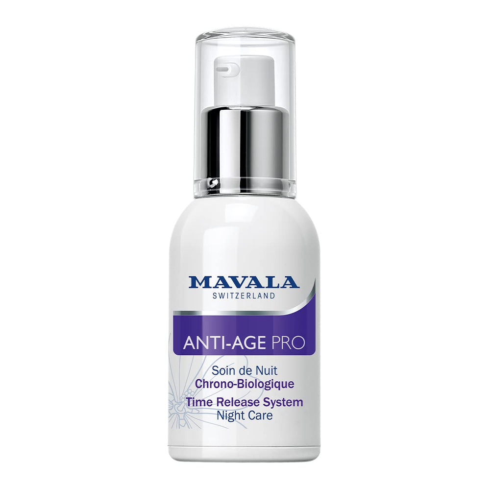 Mavala Anti-Age Pro Time Release System Night Care Cream - Anti-Aging Night Cream with Suteresi Özü and Alp Gülü Extract