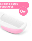 Chicco Baby Hair Brush and Comb Set for Newborns - Gentle Natural Bristle Brush and Safe Round-Tipped Comb for Infant Ha