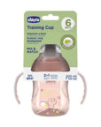 Chicco Baby Training Cup 12m+ - Pink Floral, 266ml, Easy Transition to Regular Cups for Toddlers