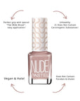 Pastel Vegan Cruelty-Free Nail Polish - Pastel Nude 752, 13ml, Thick Brush for Easy Application