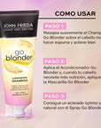 John Frieda Go Blonder Lightening Shampoo for Blonde Hair - 250ml, Nourishing & Strengthening
