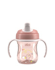 Chicco Baby Training Cup 12m+ - Pink Floral, 266ml, Easy Transition to Regular Cups for Toddlers