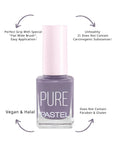 Pastel Pure 606 Vegan Nail Polish - Cruelty-Free, Chemical-Free Cosmetics, 13ml