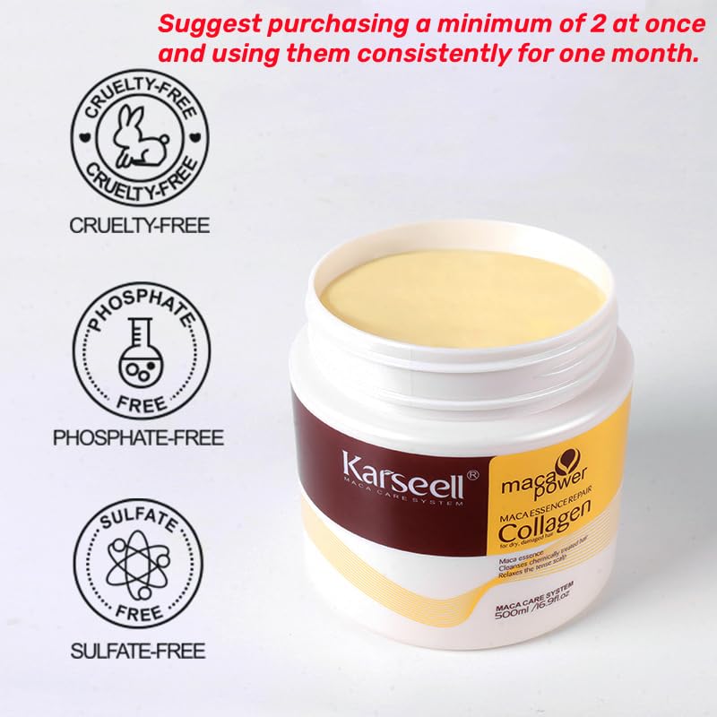 Karseell Collagen Hair Treatment Deep Repair Conditioning Hair Mask Essence 500ml