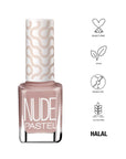Pastel Vegan Cruelty-Free Nail Polish - Pastel Nude 752, 13ml, Thick Brush for Easy Application