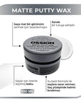 Morfose Ossion Matte Finish Hair Putty Wax for Men and Women - 3.38 fl oz, Water-Based, Flexible Hold Morfose Ossion Matte Hair Putty Wax - Water-Based, Flexible Hold matte finish hair wax, hair putty for men and women, water-based hair styling product, flexible hold hair wax, non-greasy hair styling, hair styling products for men, hair styling products for women, matte finish hair styling, creamy texture hair wax, gentle hair care products