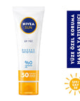 Nivea Sun SPF 50 Facial Sunscreen: High Protection, Moisturizing, Non-Greasy - Sensitive Skin Formula, UVA/UVB Defense - 1.69 fl oz Nivea Sun SPF 50: Facial Sunscreen for Sensitive Skin Nivea Sunscreen, Facial Sunscreen SPF 50, Sunscreen for Sensitive Skin, Moisturizing Face Sunscreen, Non-Greasy Sunscreen for Face, High SPF Sunscreen, Sun protection for face, Daily facial sunscreen, Sunscreen for sun allergies, SPF 50 face cream, sunscreen, face cream, sun protection, sensitive skin, UVA protection, UVB pr
