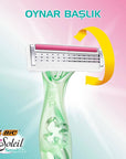 Bic Miss Soleil Sensitive Women's Razor 3 Pack Blister x ISANA Shaving Foam with Aloe Vera Extract 50 ml