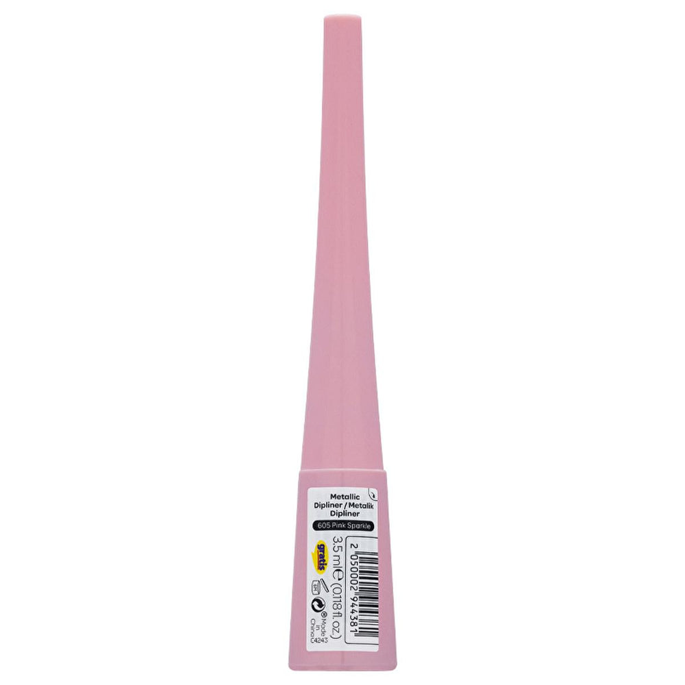 Beaulis Metallic Eyeliner - Beaulis Fun Metalik Dipliner 605 Pink Sparkle, Liquid Eyeliner for Glamorous Eye Makeup - view 3