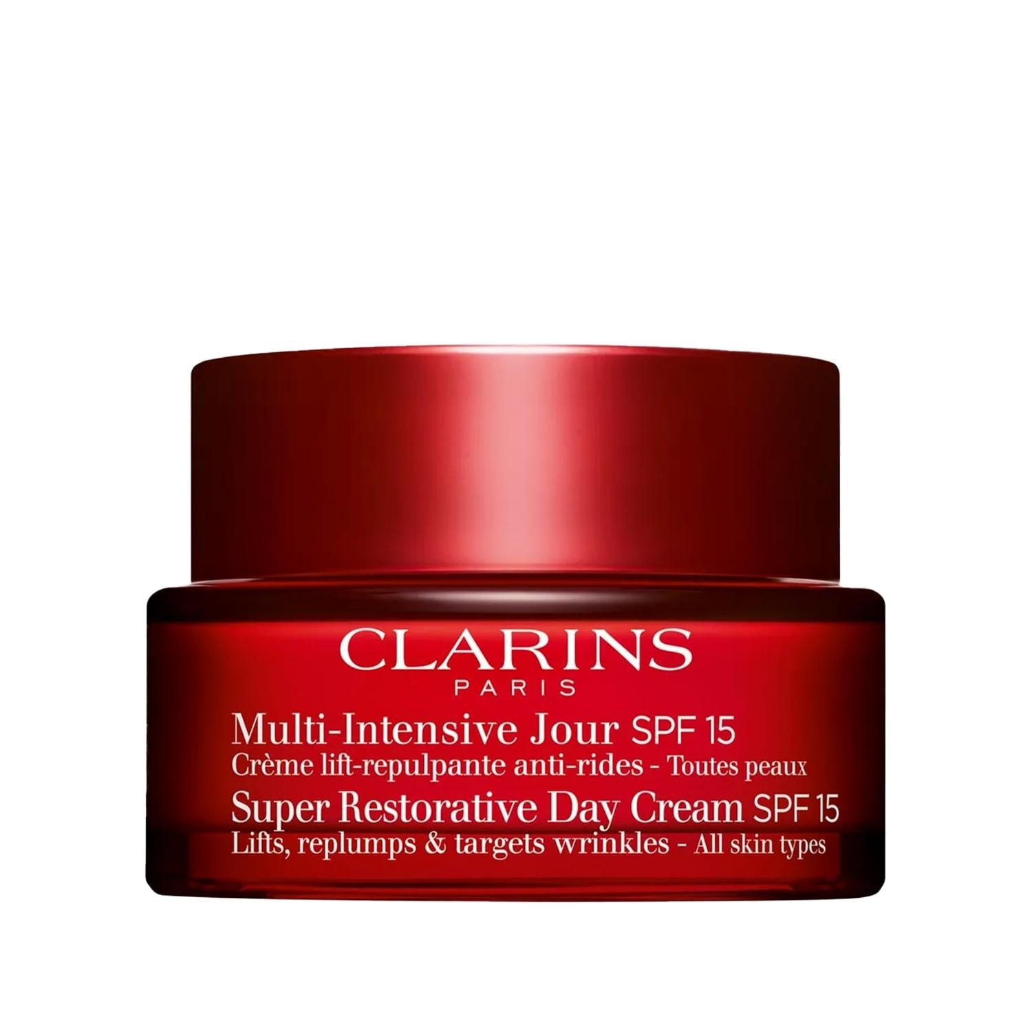 Clarins Super Restorative Day Cream SPF 15: Anti-Aging, Wrinkle Repair & Sun Protection - 50ml Clarins Day Cream SPF 15: Anti-Aging Wrinkle Repair Clarins Super Restorative Day Cream, SPF 15 day cream, Anti-aging day cream, Wrinkle repair cream, Sun protection face cream, Clarins skincare, Moisturizing day cream, facial cream, anti-aging, wrinkle reduction, sun protection, hydration, skincare, beauty, women's skincare, daily moisturizer, SPF, fine lines, skin tone, skin elasticity, women experiencing age-re
