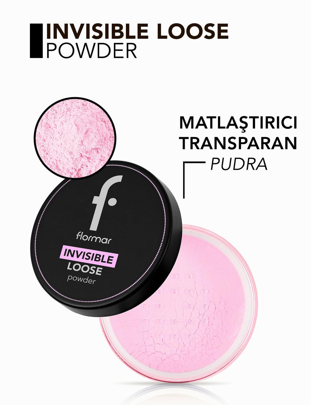 Flormar Invisible Loose Powder Semi-Matte Setting Powder 18g