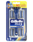 Gillette Men's Razors - Gillette Blue 3 Hybrid Razor with 9 Replacement Blades - Sensor3 Men's Shaving Kit Gillette Blue 3 Hybrid Razor - Men's Shaving Kit Gillette Blue 3, Gillette Sensor3, men's razors, shaving blades, hybrid razors, men's grooming, shaving kits, personal care, grooming essentials