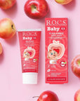 ROCS Baby Toothpaste 35ml - Gentle Apple Flavored Oral Care for Infants & Toddlers ROCS Baby Toothpaste - Gentle Apple Flavor for Infants baby toothpaste, infant oral care, toddler dental hygiene, natural baby toothpaste, apple flavored toothpaste for babies, gentle toothpaste, safe for infants, early dental care, oral hygiene for babies, parenting essentials