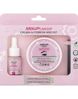 Mixup! Lakesis Eyebrow and Eyelash Serum Set - Strengthens, Nourishes, and Shapes Brows and Lashes Mixup! Lakesis Eyebrow & Eyelash Serum Set eyebrow serum, eyelash serum, peptit serum, Lakesis, natural beauty products, organic cosmetics, brow growth serum, lash growth serum, nourishing oils, Sesame Oil, Rosemary Oil, strengthening serum, shaping wax, beauty care, cosmetic set, brow care, lash care