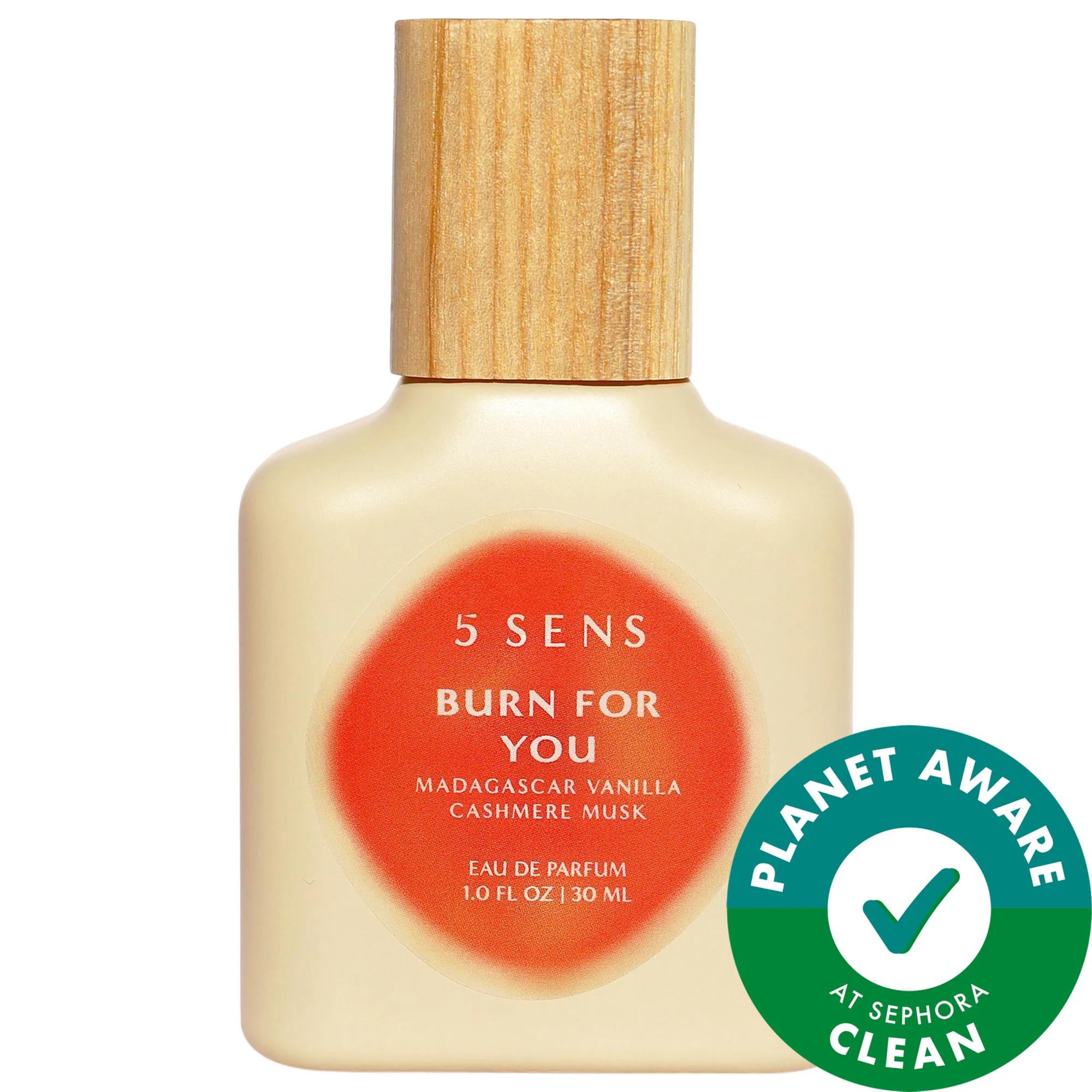 5 SENS Burn For You Eau de Parfum - Warm & Spicy Fragrance for Women, Sustainable Packaging Burn For You Eau de Parfum - Warm & Spicy Fragrance for Women Eau de Parfum, Warm & Spicy fragrance, Madagascar Vanilla scent, Clean & Planet Aware beauty, Sustainable fragrance packaging, Women's perfume, Eco-friendly cosmetics, Luxury fragrances, Gift for her, Everyday fragrance, Special occasion perfume