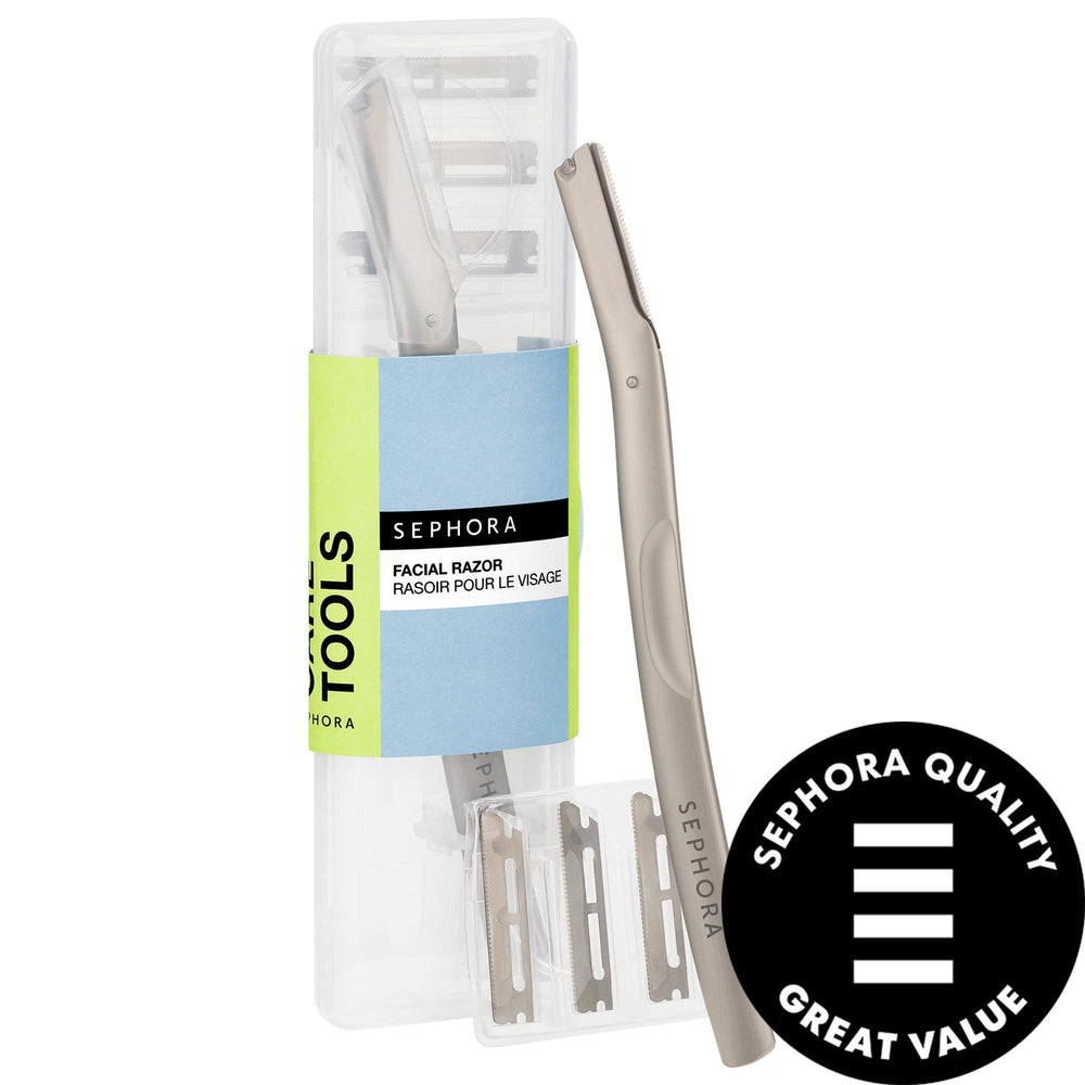 Metal Facial Razor - Achieve Smooth Skin, Precise Eyebrow Shaping, & Enhanced Skincare Absorption - Includes Refills & Travel Case Metal Facial Razor- Smooth Skin & Eyebrow Shaping facial razor, metal facial razor, peach fuzz remover, eyebrow shaping razor, dermaplaning tool, face shaver for women, facial hair removal, ergonomic razor, refillable facial razor, hair removal, smoother skin, skincare absorption, women's beauty, personal care, grooming, face razor, skincare tools, beauty tools, dermaplaning, ey