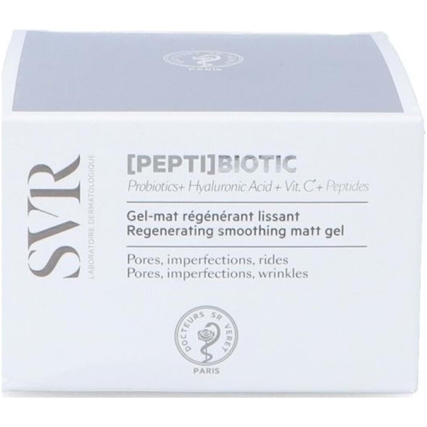 SVR Pepti Biotic Regenerating Smoothing Matt Gel 50ml - Hydrating Anti-Aging Smoothing Gel for Sensitive Skin SVR Pepti Biotic Smoothing Gel - Anti-Aging Hydration Smoothing Gel, SVR Pepti Biotic, Regenerating Smoothing Matt Gel, Sensitive skin care, Anti-aging skincare, Hydrating skincare, Skincare for sensitive skin, Anti-aging gel, Smoothing gel for sensitive skin, Glycerin, Silica, Citric acid, Sodium hydroxide