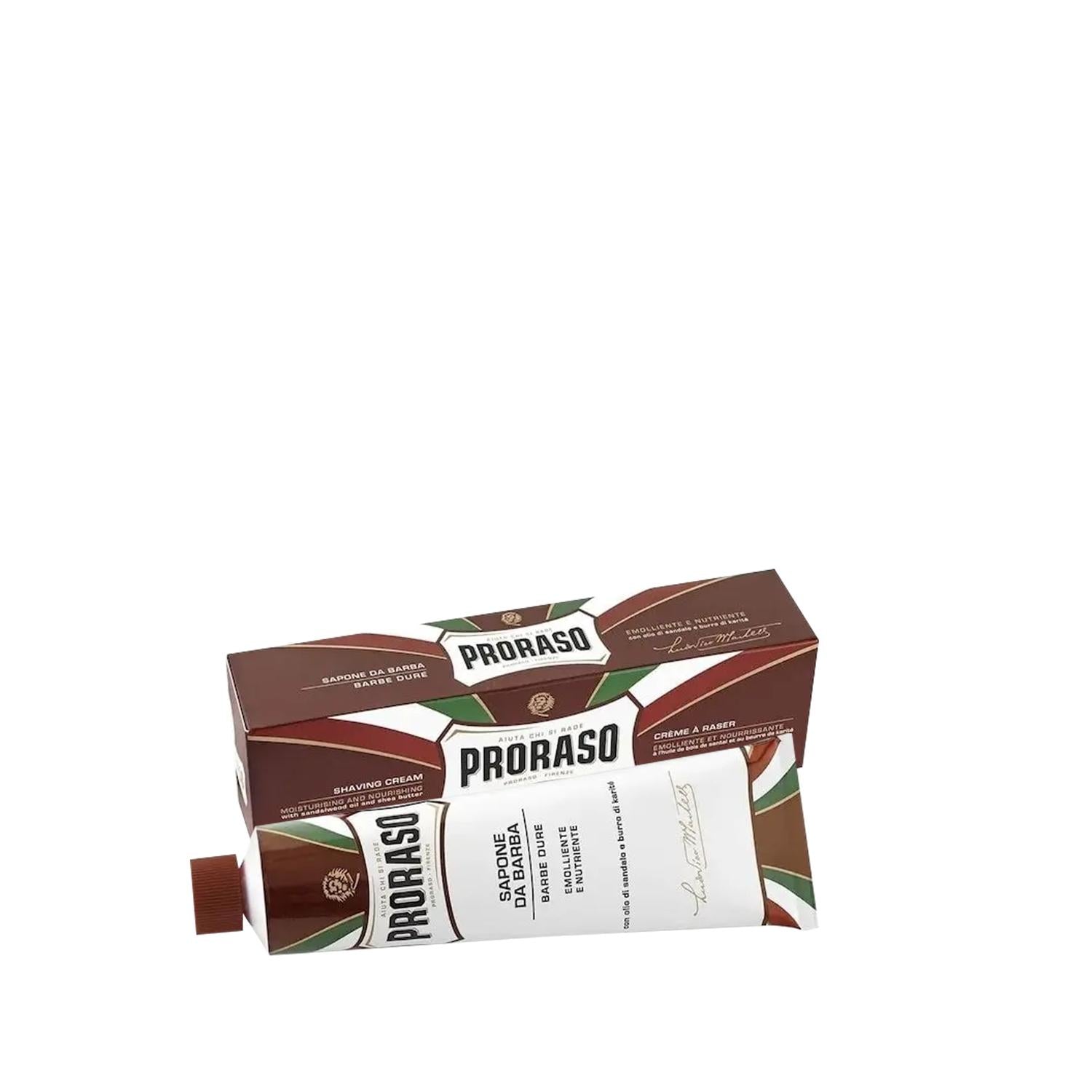 Proraso Sandalwood Shaving Cream for Men - 150ml, Luxurious Wet Shaving Experience Proraso Sandalwood Shaving Cream - Luxurious Wet Shave shaving cream, sandalwood shaving cream, Proraso shaving cream, traditional shaving, wet shaving, men's grooming, luxurious shaving experience, sandalwood scent, safety razor, straight razor, sensitive skin, natural ingredients, grooming products