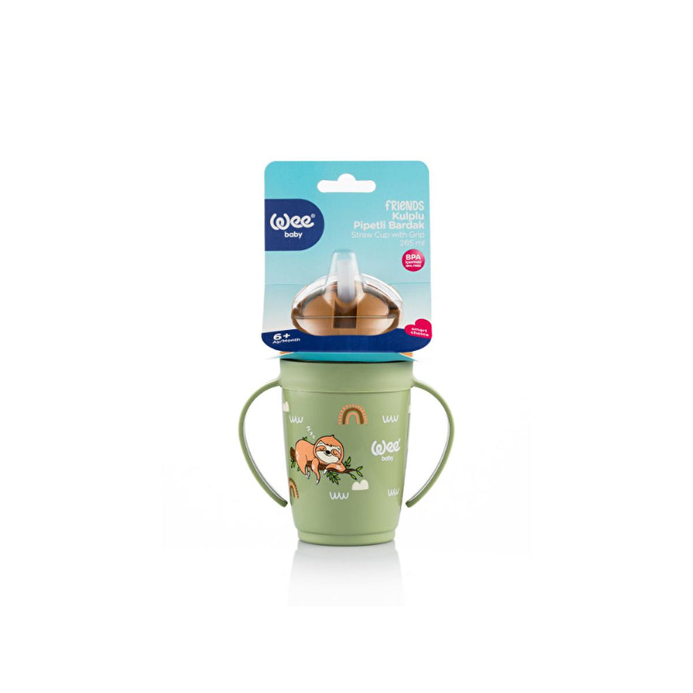 Wee Baby Friends Baby Sippy Cup with Soft Spout - 265 ml, Gentle on Gums, Easy Grip Handles, BPA Free - Baby Care
