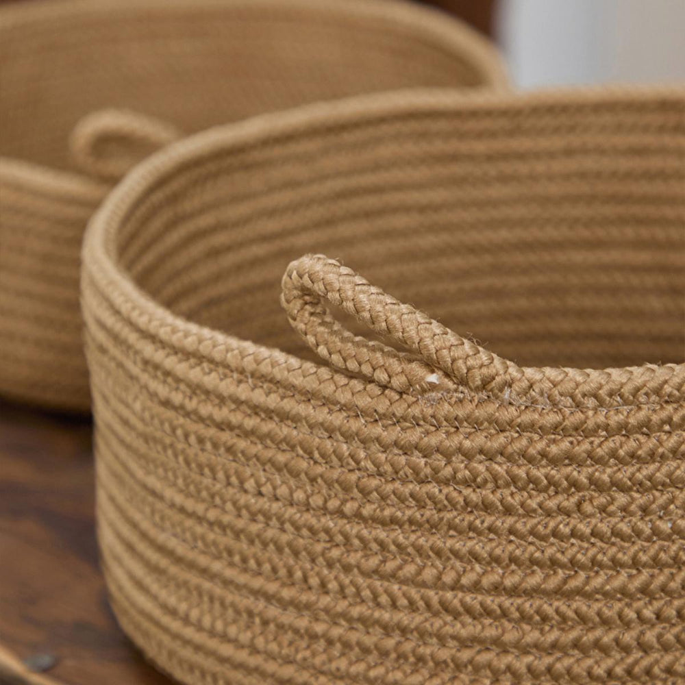 Coco Clementine 2-Piece Jute Storage Baskets Set - Eco-Friendly Home Organization Solution